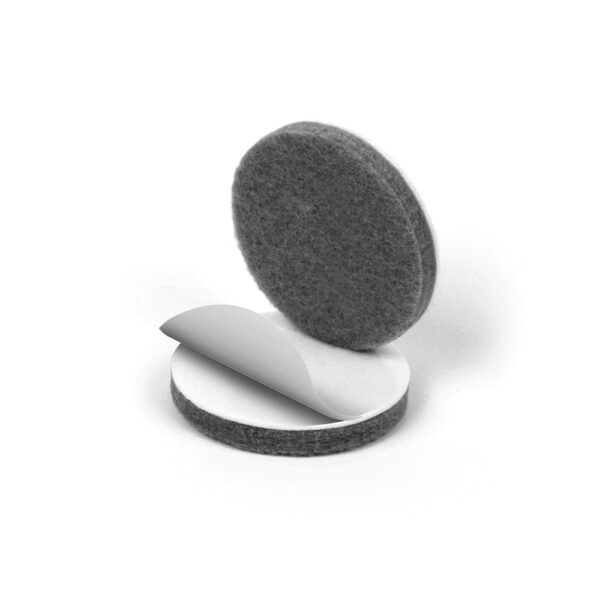 Set of 12, 1-1/2” (38mm) Felt Feet, Grey - CB117 - Image 3