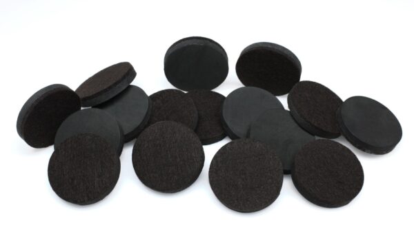 Set of Set of 16 – 2-1/4” (58mm) Felt Furniture Sliders, Brown – CB135 - Image 4