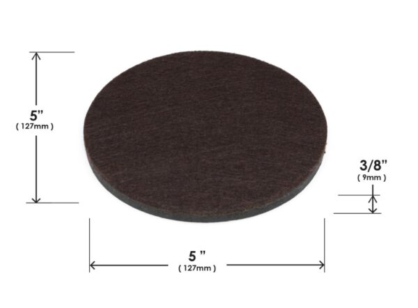 Set of 8 – 5” (127mm) Felt Furniture Sliders, Brown – CB138 - Image 6