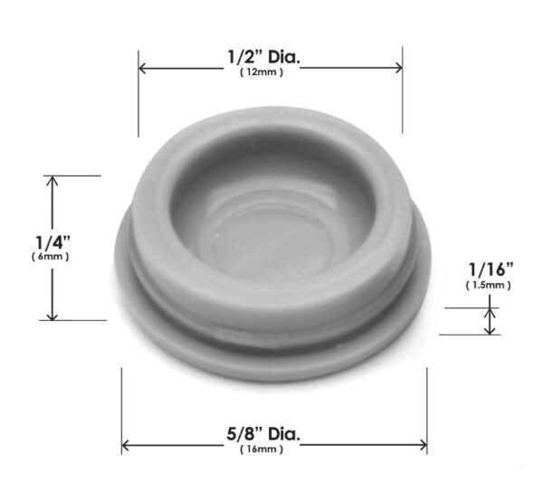 Set of 16, 3/4” (19mm) Gorilla Glide Replacement Caps, Grey – CB194 - Image 4