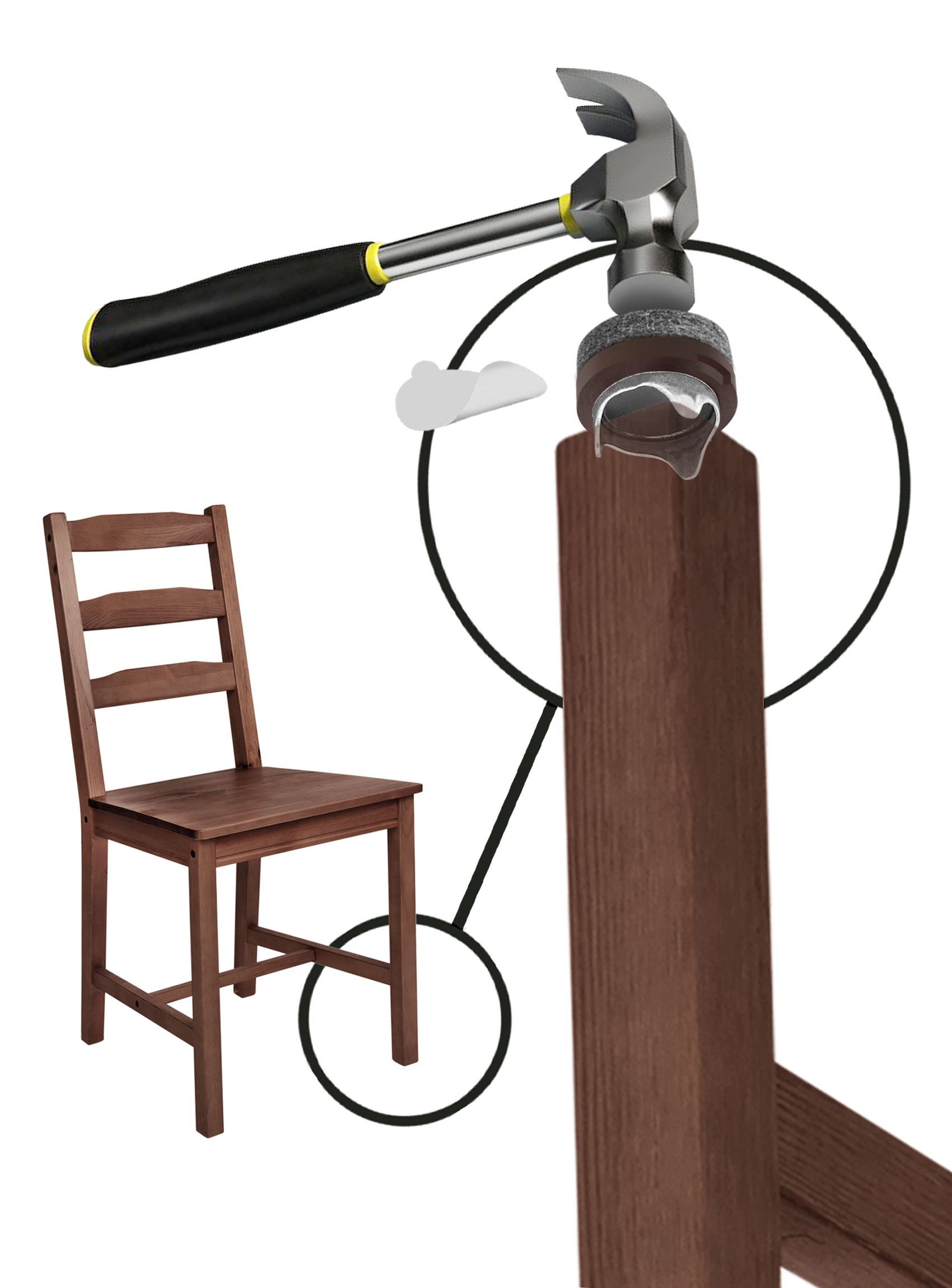 CBWR Gorilla Felt Serrated Ring Leg Tap On