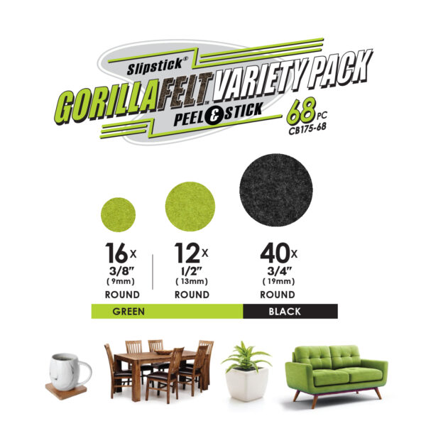 CB Black Gorilla Felt Combination Pack Assortment Size