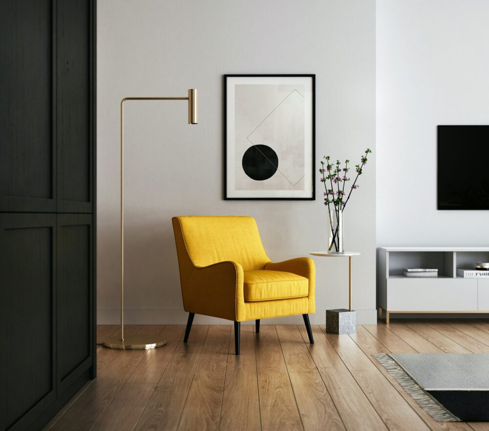 wooden floor and nice furniture