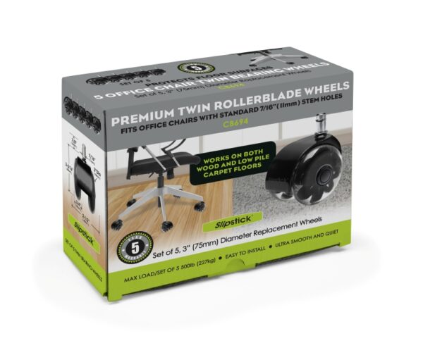 CB Dual Bearing Wheels Front Angle