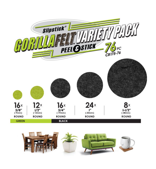 CB Black Gorilla Felt Combination Pack Assortment Size