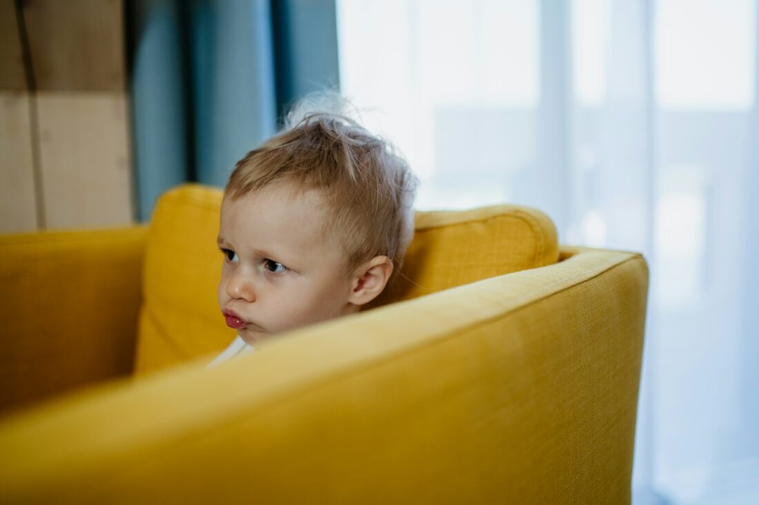kid on chair